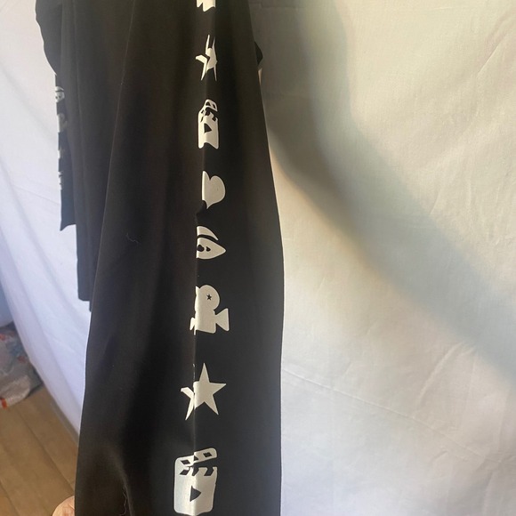 Marina Rinaldi Vallata Black T Shirt Graphic Rhinestone Heart XXL MSRP $215 - Picture 2 of 8